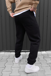Фото - Черные зимние спортивки Staff nib black fleece - Men box