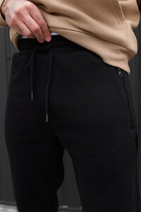 Фото - Черные зимние спортивки Staff nib black fleece - Men box