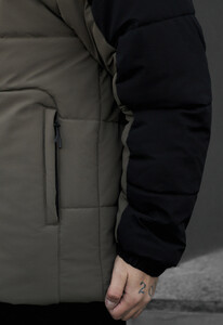 Фото - Молодежная зимняя куртка Staff ho black & dark khaki - Men box