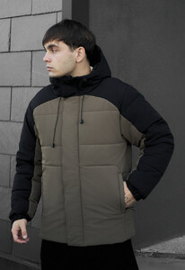 Фото - Молодежная зимняя куртка Staff ho black & dark khaki - Men box