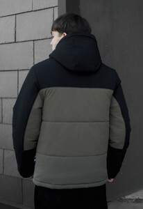 Фото - Зимова чоловіча куртка Staff im black & dark khaki reflective - Men box