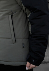 Фото - Зимова чоловіча куртка Staff im black & dark khaki reflective - Men box