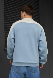 Фото - Флисовый свитшот Staff light blue & milk oversize fleece - Men box