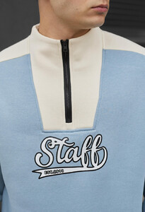 Фото - Флисовый свитшот Staff light blue & milk oversize fleece - Men box
