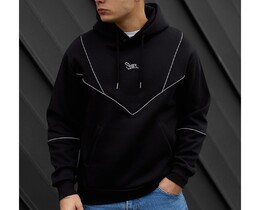 Фото - Тепле худі Staff black logo reflective fleece oversize - Men box