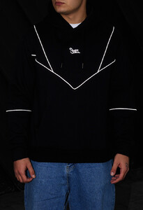 Фото - Тепле худі Staff black logo reflective fleece oversize - Men box