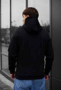 Фото - Повседневное теплое худи Staff zip basic black fleece - Men box