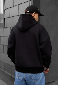Фото - Черное худи с принтом Staff watch oversize fleece - Men box