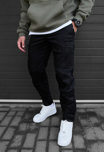 Фото - Теплые мужские штаны Staff do cargo black fleece - Men box