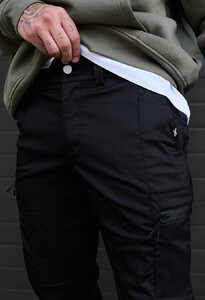 Фото - Теплые мужские штаны Staff do cargo black fleece - Men box