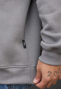 Фото - Однотонне сіре худі Staff gray basic oversize fleece - Men box