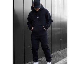 Фото - Брендований теплий костюм Staff qur black fleece - Men box