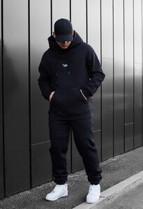 Фото - Брендований теплий костюм Staff qur black fleece - Men box