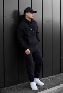 Фото - Брендований теплий костюм Staff qur black fleece - Men box