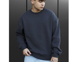 Фото - Базовый оверсайз свитшот Staff dark gray oversize fleece - Men box