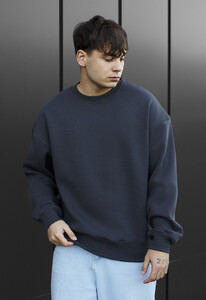 Фото - Базовый оверсайз свитшот Staff dark gray oversize fleece - Men box