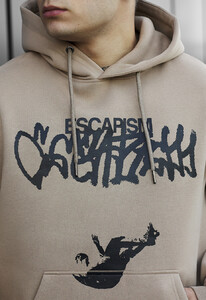 Фото - Тепле коричневе худі Staff escapism oversize fleece - Men box