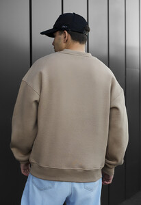 Фото - Однотонный теплый свитшот Staff light brown oversize fleece - Men box