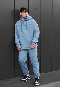 Фото - Голубой спортивный костюм Staff sa light blue logo fleece - Men box