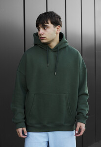 Фото - Однотонне тепле худі Staff khaki basic oversize fleece - Men box