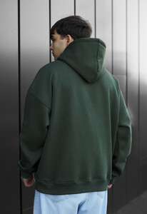 Фото - Однотонне тепле худі Staff khaki basic oversize fleece - Men box