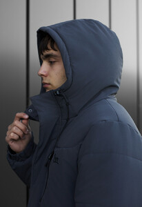 Фото - Зимняя куртка в сером цвете Staff golu gray - Men box