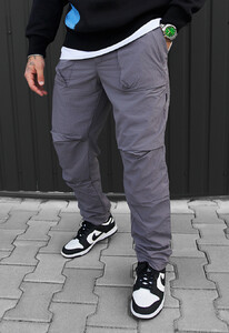 Фото - Утеплені сірі штани Staff do gray fleece - Men box