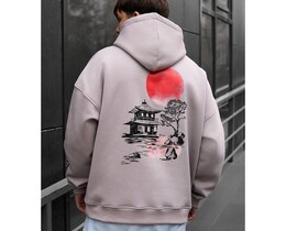 Фото - Худі з принтом на спині Staff red sun oversize fleece - Men box