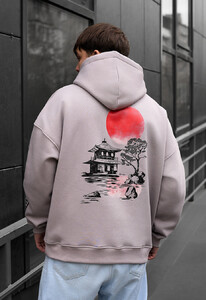 Фото - Худі з принтом на спині Staff red sun oversize fleece - Men box