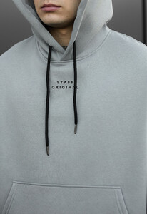 Фото - Зимовий оверсайз костюм Staff su light gray oversize fleece - Men box