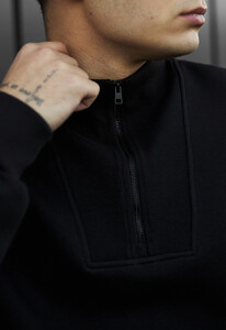 Фото - Флисовый свитшот Staff black zip oversize fleece - Men box