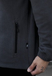 Фото - Сіре зимове худі Staff zip gray fleece - Men box