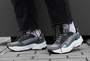 Фото - Мужские повседневные кроссовки Staff emerald & gray - Men box