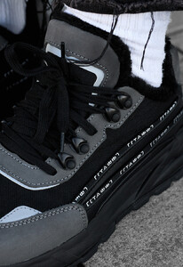 Фото - Зимние мужские кроссовки Staff black & gray reflective - Men box