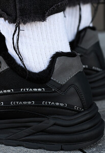 Фото - Зимние мужские кроссовки Staff black & gray reflective - Men box