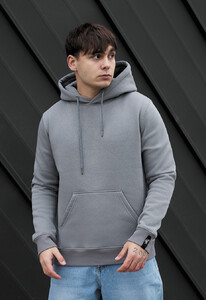 Фото - Однотонне зимове худі Staff gray basic fleece - Men box