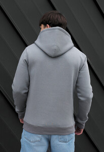 Фото - Однотонне зимове худі Staff gray basic fleece - Men box