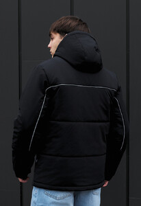 Фото - Молодежная зимняя куртка Staff im black reflective - Men box