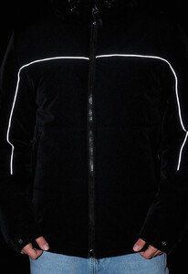 Фото - Молодежная зимняя куртка Staff im black reflective - Men box
