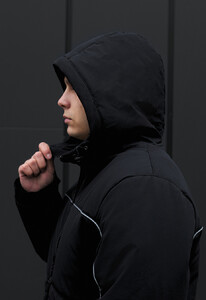 Фото - Молодежная зимняя куртка Staff im black reflective - Men box