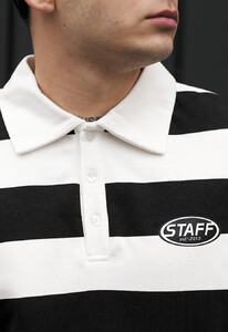Фото - Полосатый черно-белый лонгслив Staff stripes 3 - Men box
