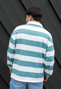 Фото - Бело-бирюзовый лонгслив Staff stripes 2 - Men box