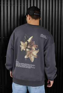 Фото - Теплый свитшот с принтом на спине Staff bloom oversize fleece - Men box
