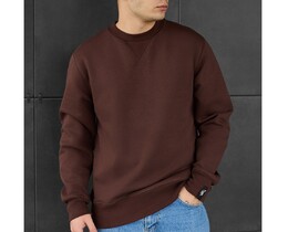 Фото - Однотонный коричневый свитшот Staff brown basic fleece - Men box