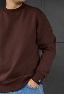 Фото - Однотонный коричневый свитшот Staff brown basic fleece - Men box