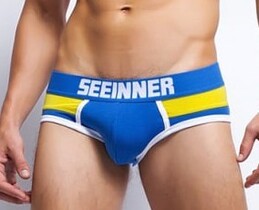 Фото - Брифы от бренда Seeinner. Цвет: синий - Men box