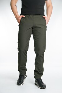 Фото - Однотонные теплые штаны Intruder Maverick цвета хаки - Men box
