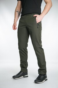 Фото - Однотонные теплые штаны Intruder Maverick цвета хаки - Men box