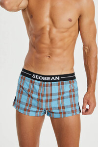 Фото - Клетчатые мужские трусы семейки Seobean из хлопка - Men box