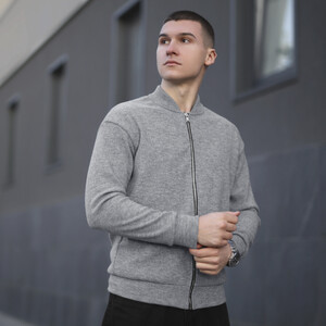 Фото - Повсякденний джемпер від Pobedov Moon сірого кольору - Men box